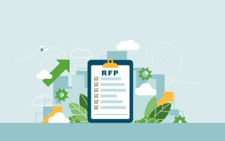 Article Header Banner: All boxes marked on the RFP checklist with arrows showing a growth trajectory